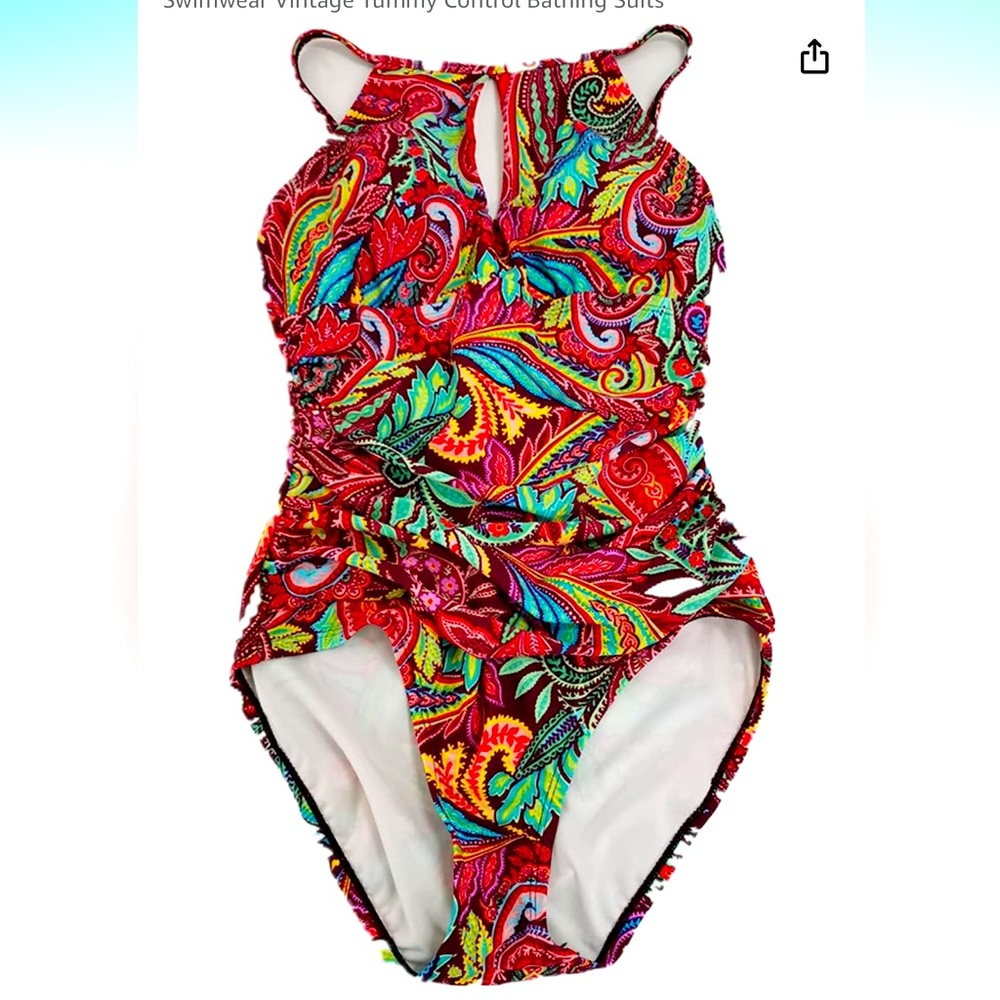 One-piece Vintage-look Tummy Control Swimsuit